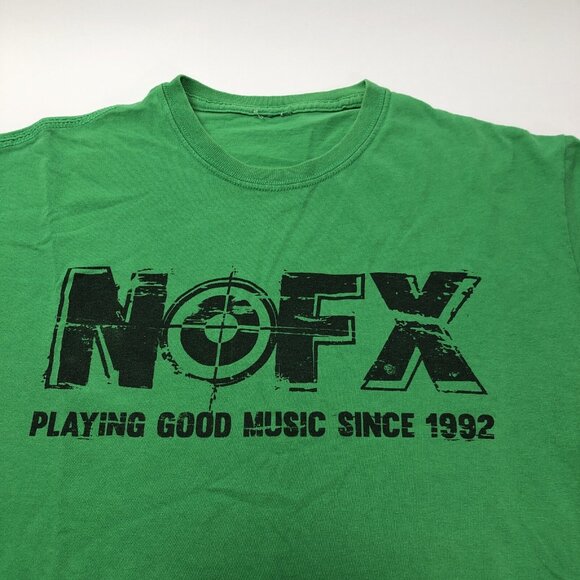 NOFX Vintage Green Distressed T-Shirt - Picture 3 of 4